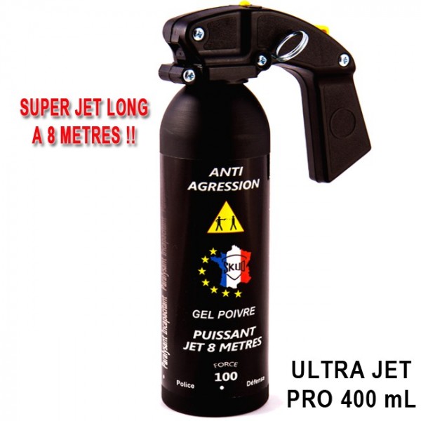 AEROSOLS ANTI-AGRESSION SUPER PRO - GEL POIVRE - 100 ML POIGNEE PEPPER PRO  - AUTO DÉFENSE/Bombe lacrymogène - tazer